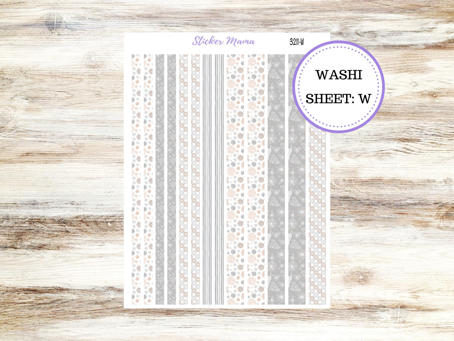 WASHI PLANNER STICKERS || 3211 || Pastel Wonderland || Washi Stickers || Winter Planner Stickers || January Washi for Planners