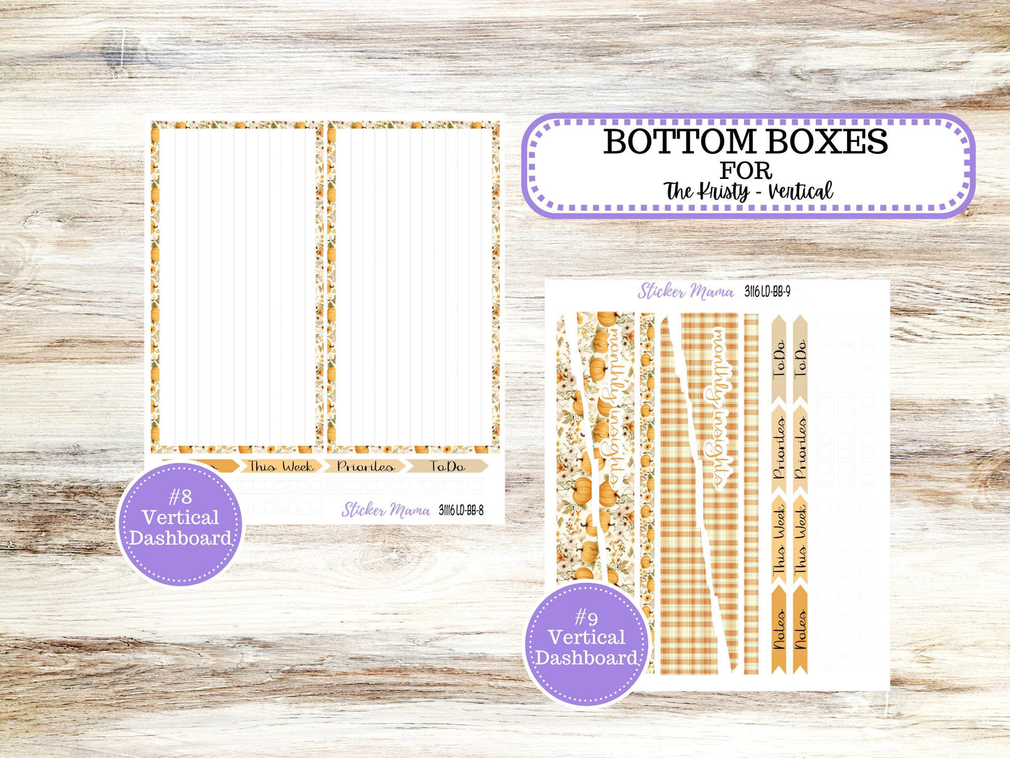 Laurel Denise Mae and Kristy Planner Sticker Kit | Book-Bound | BookBound | Floral Harvest November #3116 |  9-25