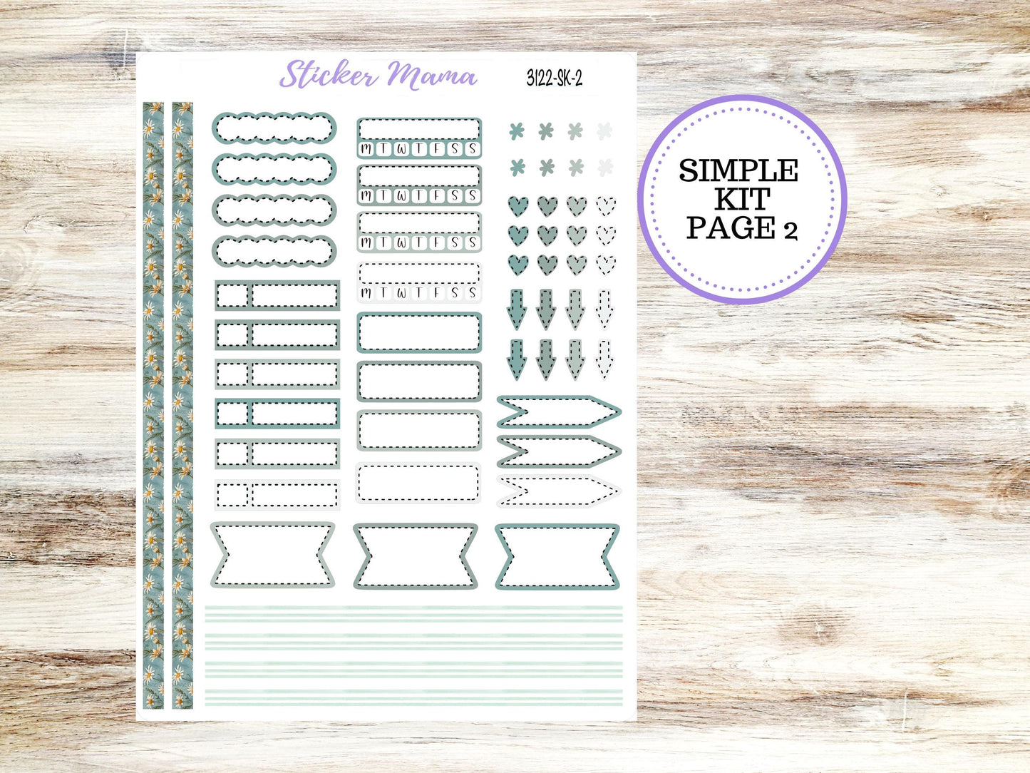 SIMPLE KIT  || #3122 || Vintage Bloom || Any Kind Planner || Planner Stickers || Planner Stickers