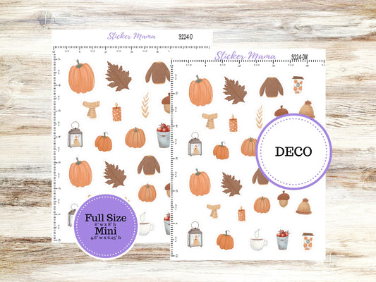 DECO-3224 | Fall Polka Dot | Planner Stickers | Fall Stickers | October | November