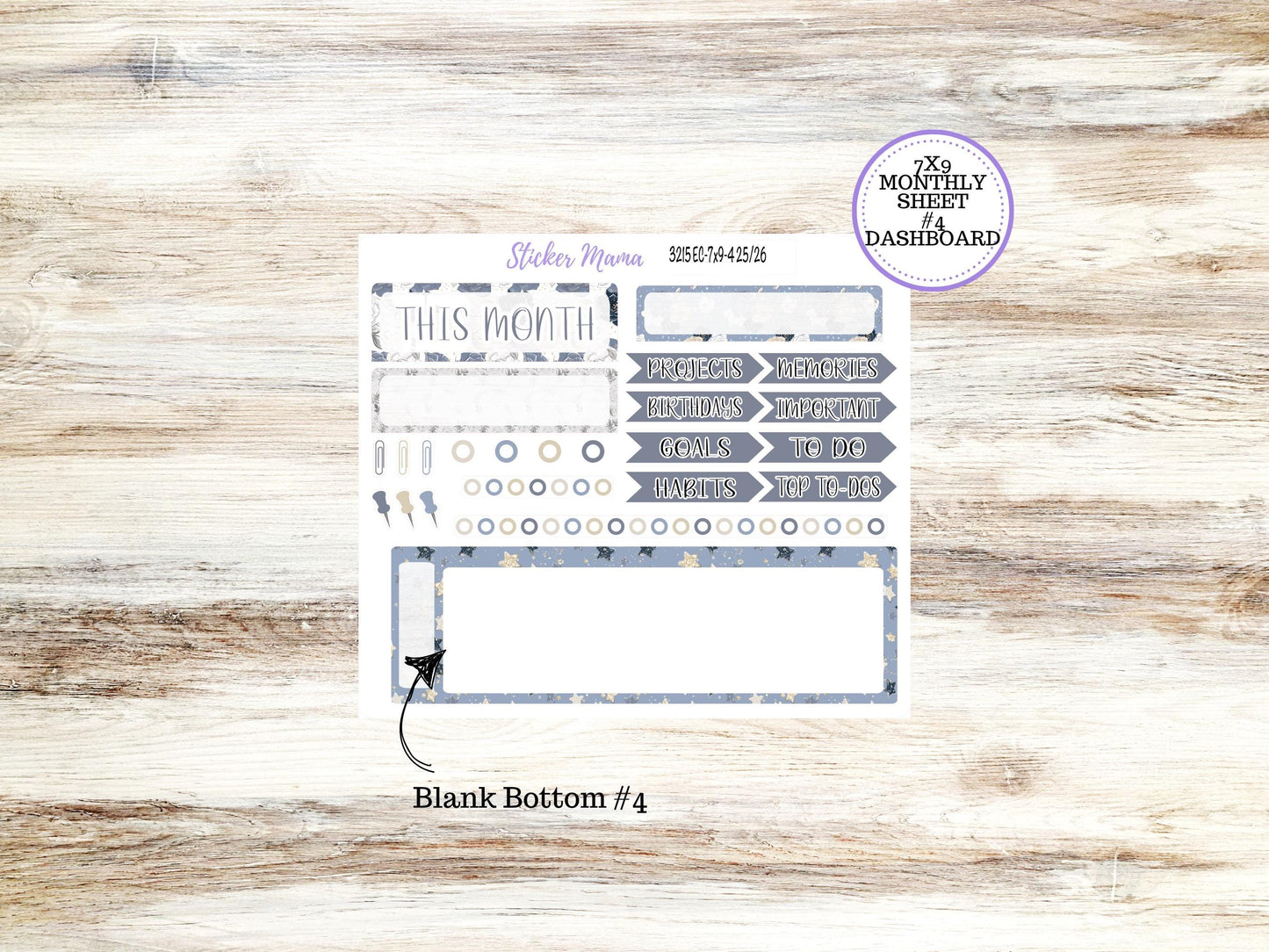 ERIN CONDREN Monthly Kit-3215  || 7X9 ||  Charming Roses Monthly - 7x9 EC Month of your Choice - Monthly Planner Kits -  Monthly Budget