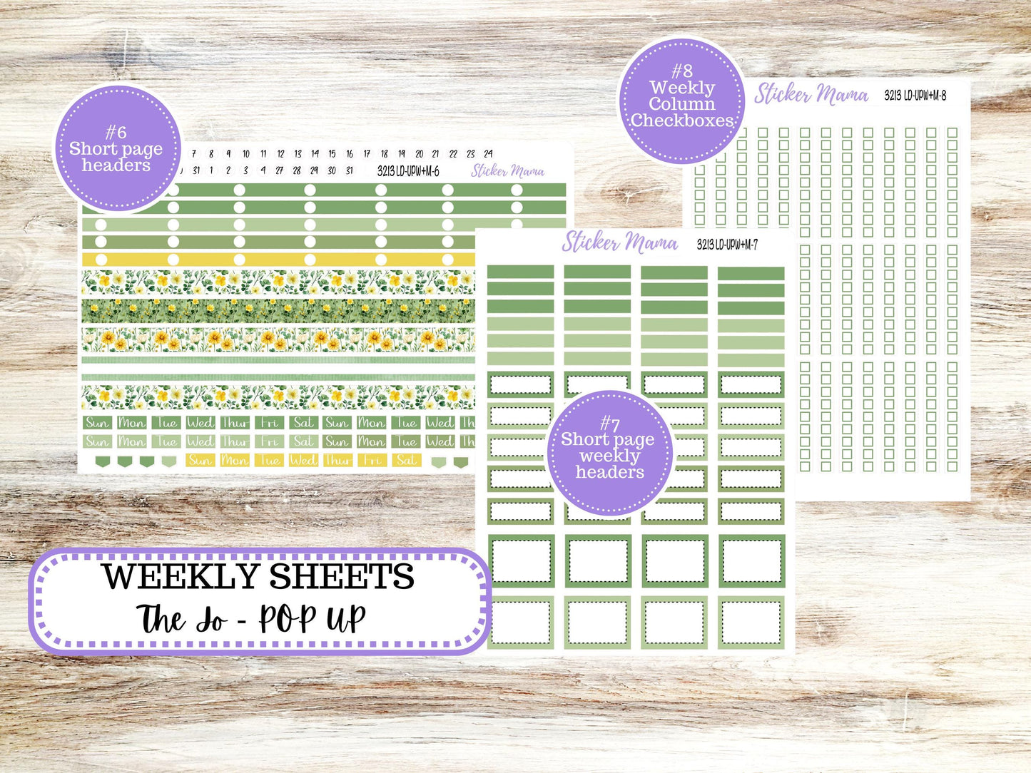LD POP-UP Week+Month Planner Kit #3213 || The Jo || March Lucky Blossom || Laurel Denise Kit || Laurel Denise Stickers || 11-25