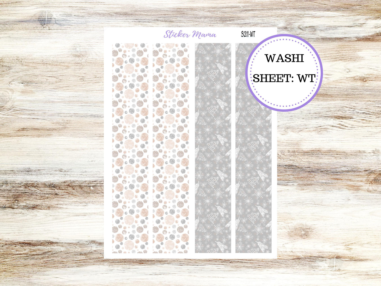WASHI PLANNER STICKERS || 3211 || Pastel Wonderland || Washi Stickers || Winter Planner Stickers || January Washi for Planners