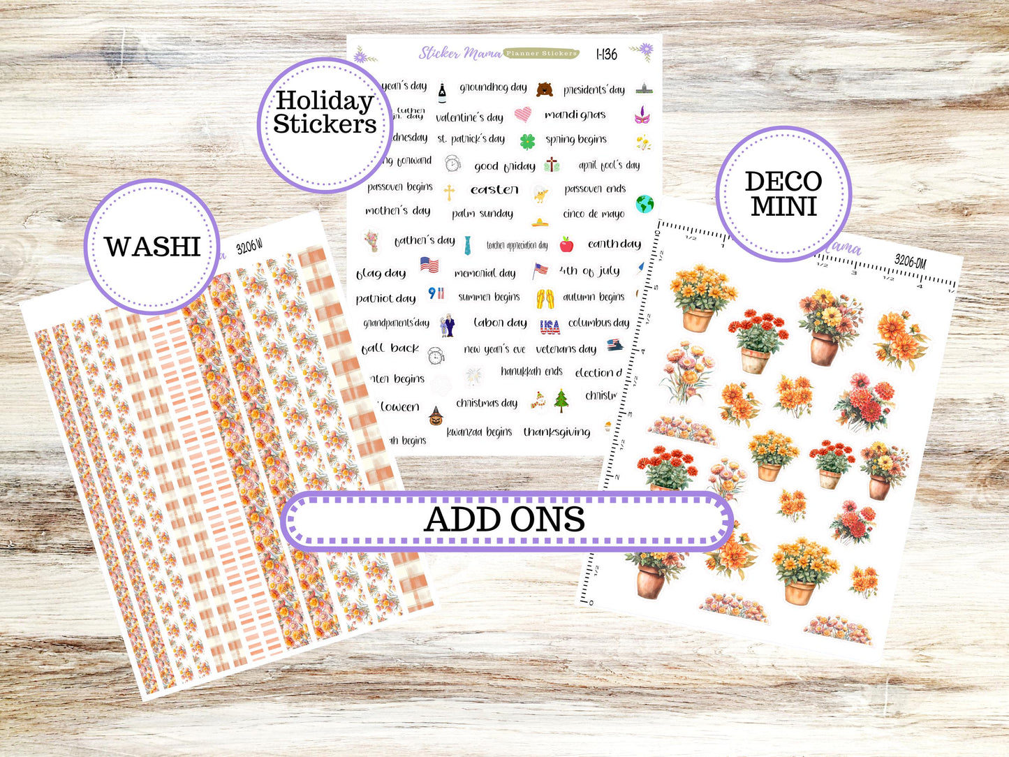 Laurel Denise Small Scout Planner Sticker Kit | Portrait Weekly + Monthly | September 3206 Falling Colors | 6-26
