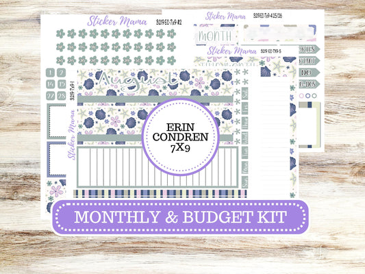 Erin Condren Monthly Kit | 7X9 | August 3219 Tropical Trinkets | 5-26