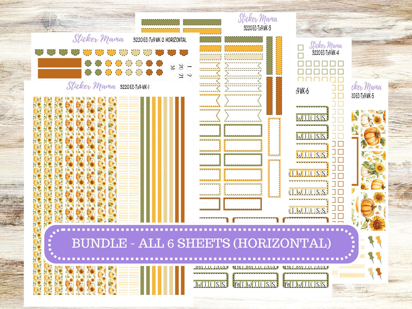 Erin Condren Weekly Planner Kit WK-3220 | Falling Colors