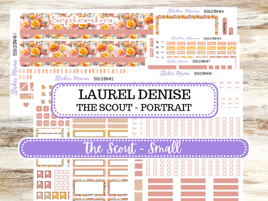 Laurel Denise Small Scout Planner Sticker Kit | Portrait Weekly + Monthly | September 3206 Falling Colors | 6-26