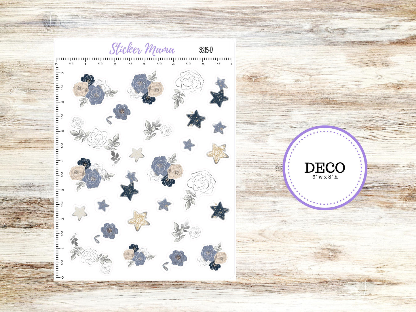 Deco Planner Stickers | Planner Clipart | Charming Roses #3215
