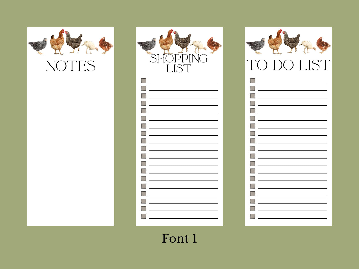 Feather Friends Notepads | Set of Three | 3.5 x 8 | To Do List | Shopping List | Notes