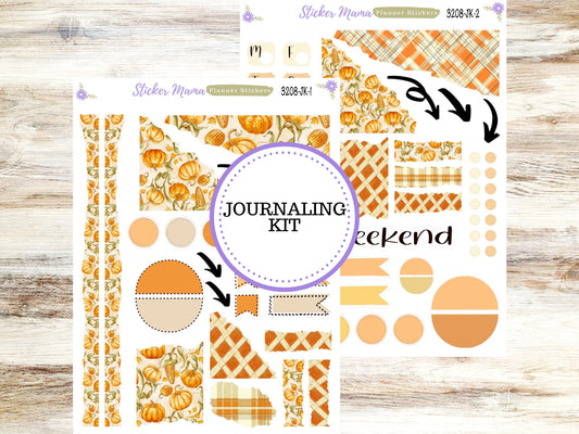 JOURNALING KIT  || #3208 ||  Fall Fields  || Journal Planner || Planner Stickers || Journal Stickers