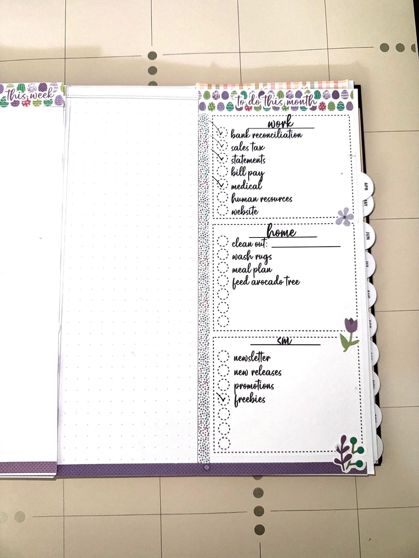 LAUREL DENISE PLANNER -Ld-100 To-Do This Month Space || Customize