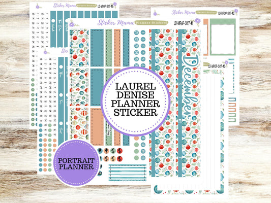 LAUREL DENISE PORTRAIT December Planner Kit #3117 || Merry Ornaments || Laurel Denise Kit || Laurel Denise Stickers ||  || December ld
