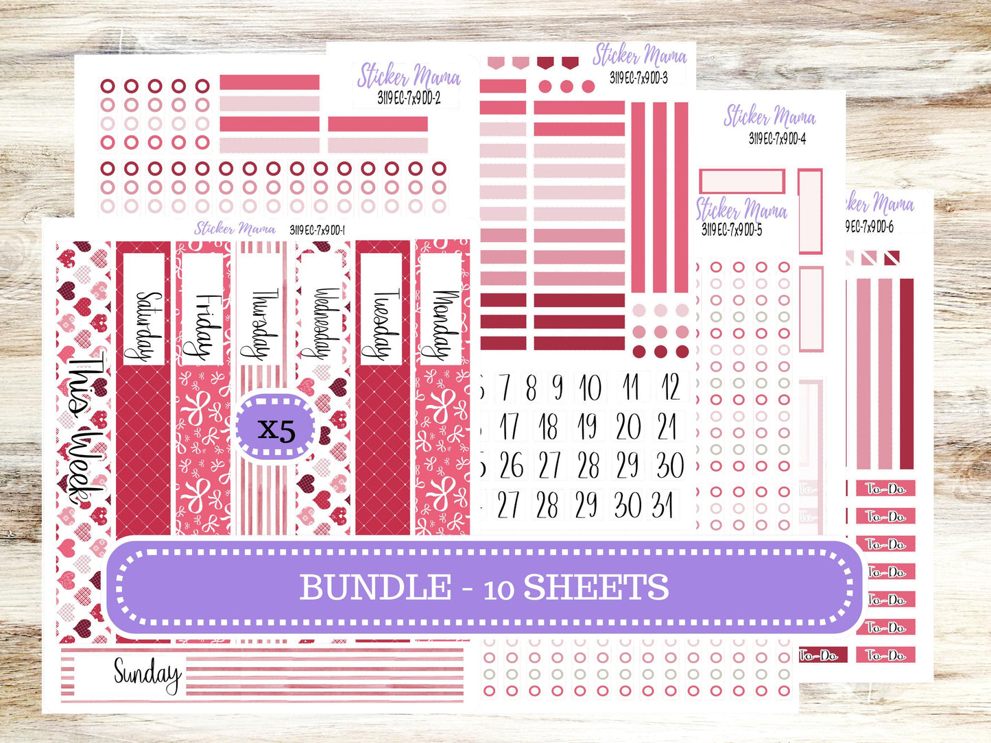 ERIN CONDREN Daily Duo Planner Kit DD-3119 || February || Daily Duo Planner Sticker Kit || Erin Condren ||