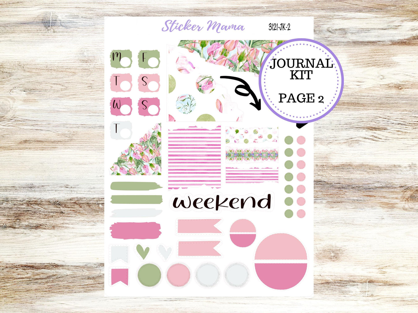 JOURNALING KIT  || #3121 || Easter Petals  || Journal Planner || Planner Stickers || Journal Stickers || April Journal Kit