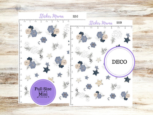 Deco Planner Stickers | Planner Clipart | Charming Roses #3215