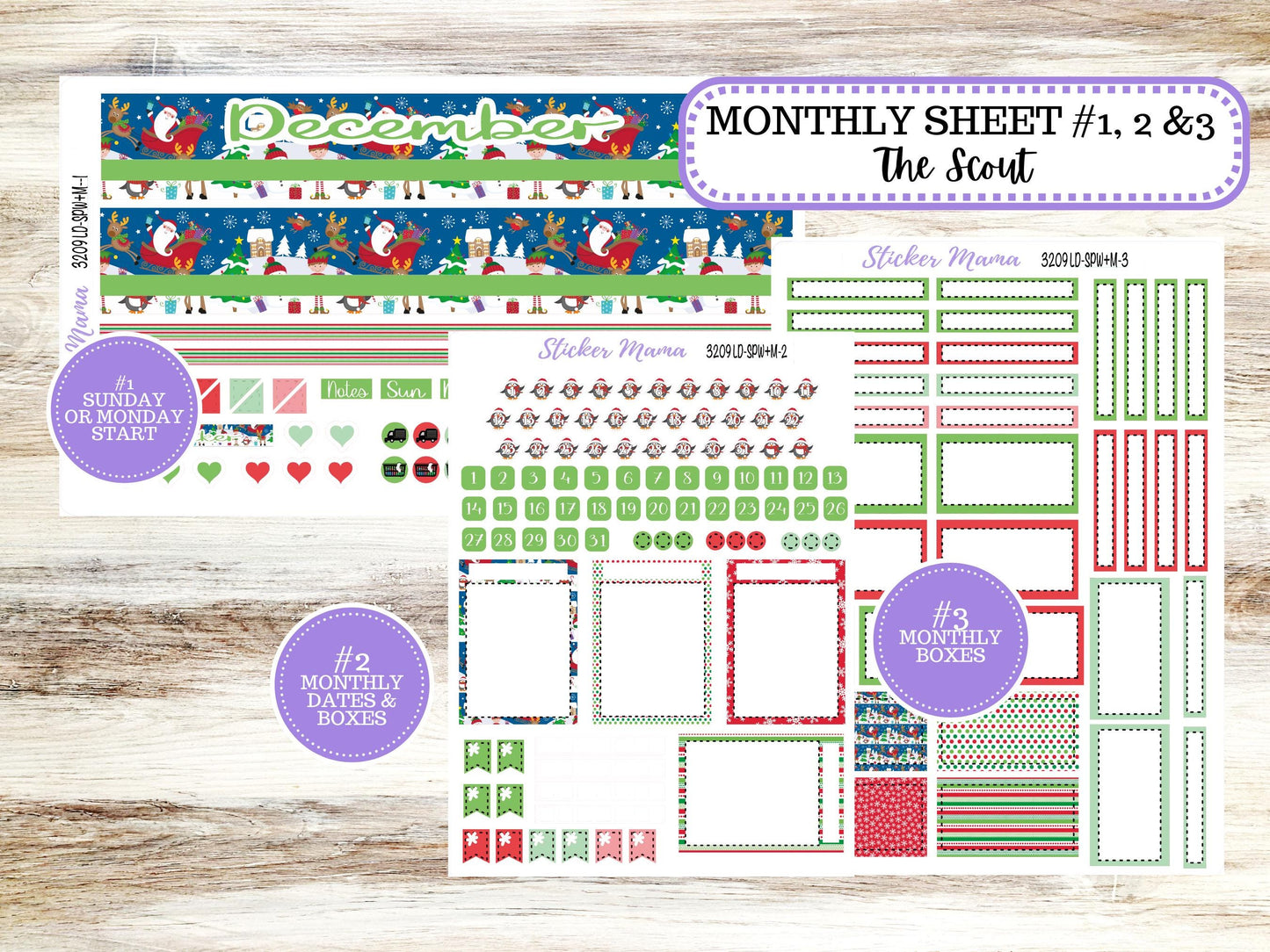 LD Small "The Scout" || PORTRAIT Weekly + Monthly Planner Kit #3209 || Jolly Pines || Laurel Denise Kit Portrait || 10-25