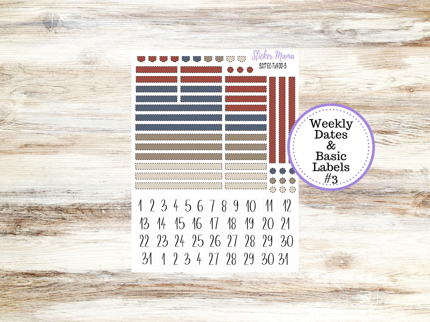 Erin Condren Daily Duo Planner Sticker Kit | 3217 Old Glory