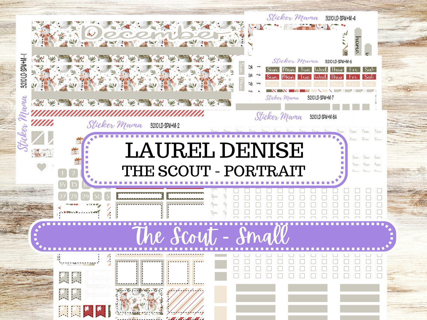LD Small "The Scout" || PORTRAIT Weekly + Monthly Planner Kit #3210 || Frosty Friends || Laurel Denise Kit Portrait || 10-25