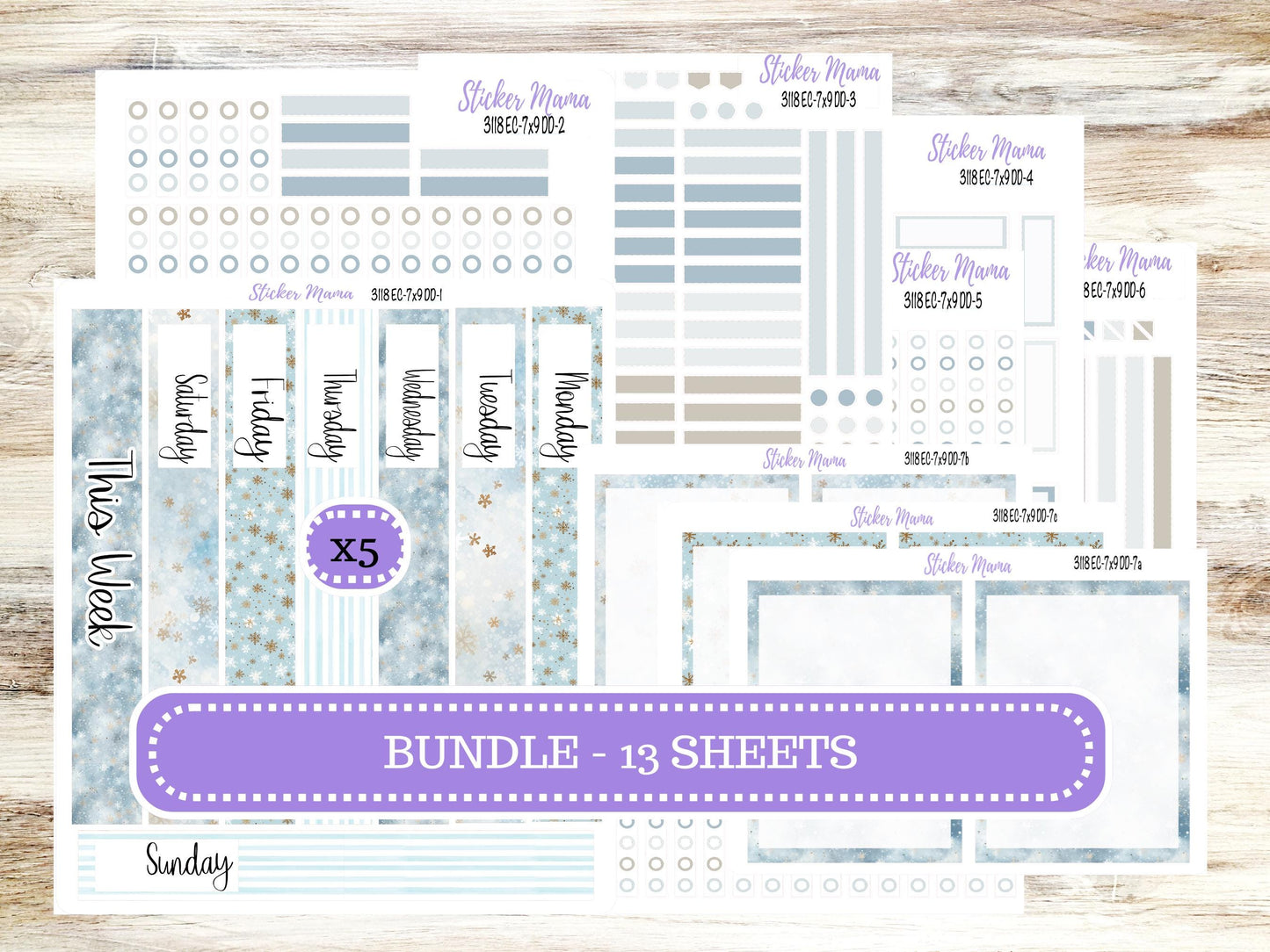 ERIN CONDREN Daily Duo Planner Kit DD-3118 || January || Daily Duo Planner Sticker Kit || Erin Condren ||