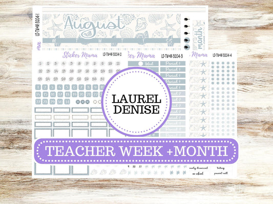 LAUREL DENISE TEACHER Week + Month Planner Kit #3204 || Coastal Charm ||Laurel Denise Kit || Laurel Denise Teacher Planner || May 25