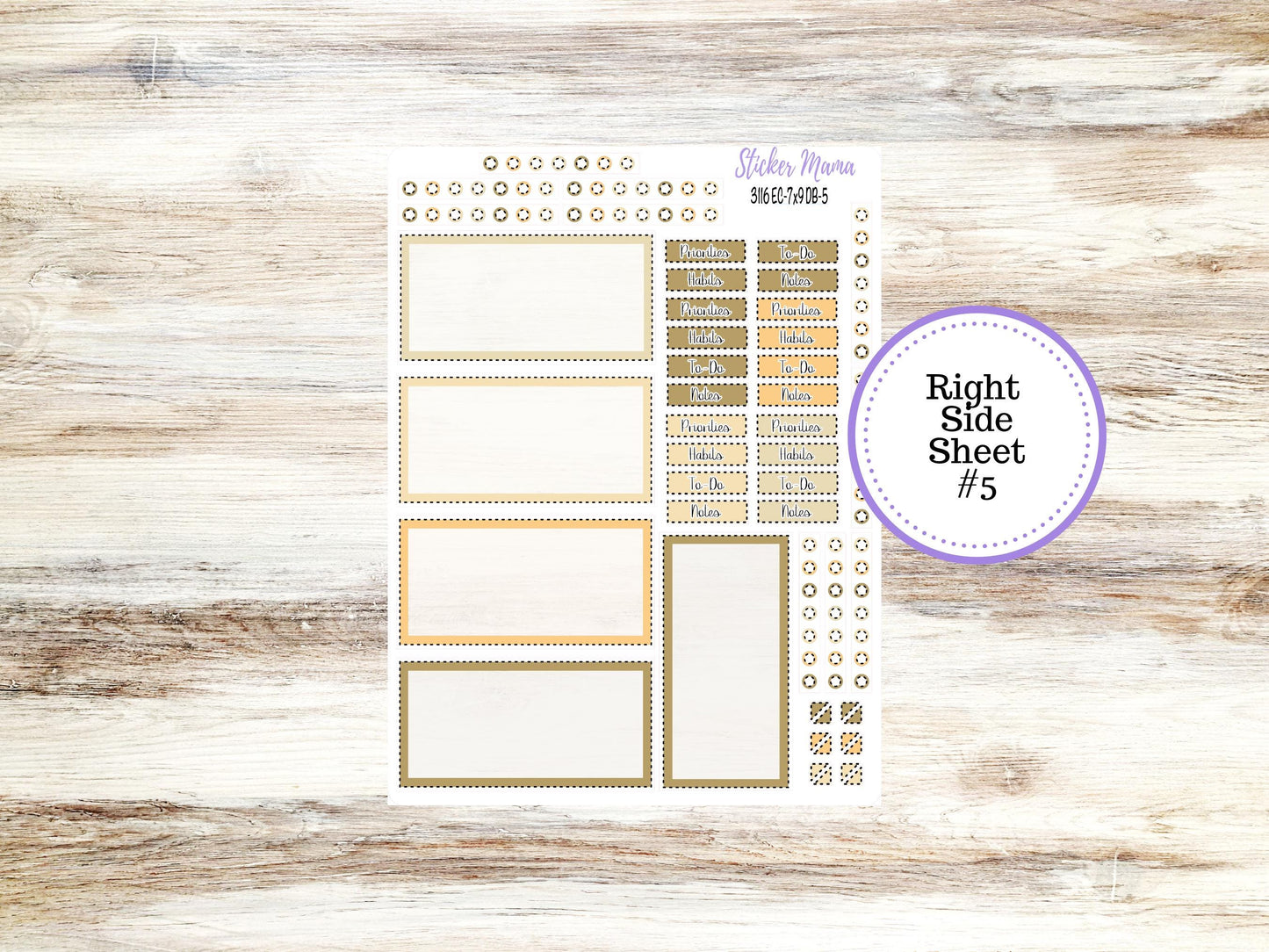 Erin Condren Dashboard Planner Kit DB | 3116 Pumpkin Spice