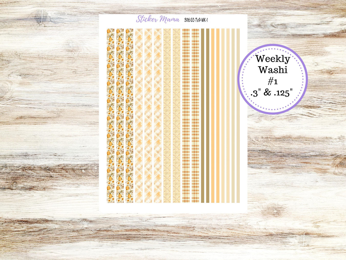 Erin Condren Weekly Planner Kit WK 3116 | Fall Planner Kit | Pumpkin Spice