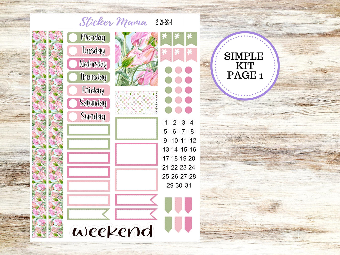SIMPLE KIT  || #3121 || Easter Petals || Any Kind Planner || Planner Stickers || Planner Stickers