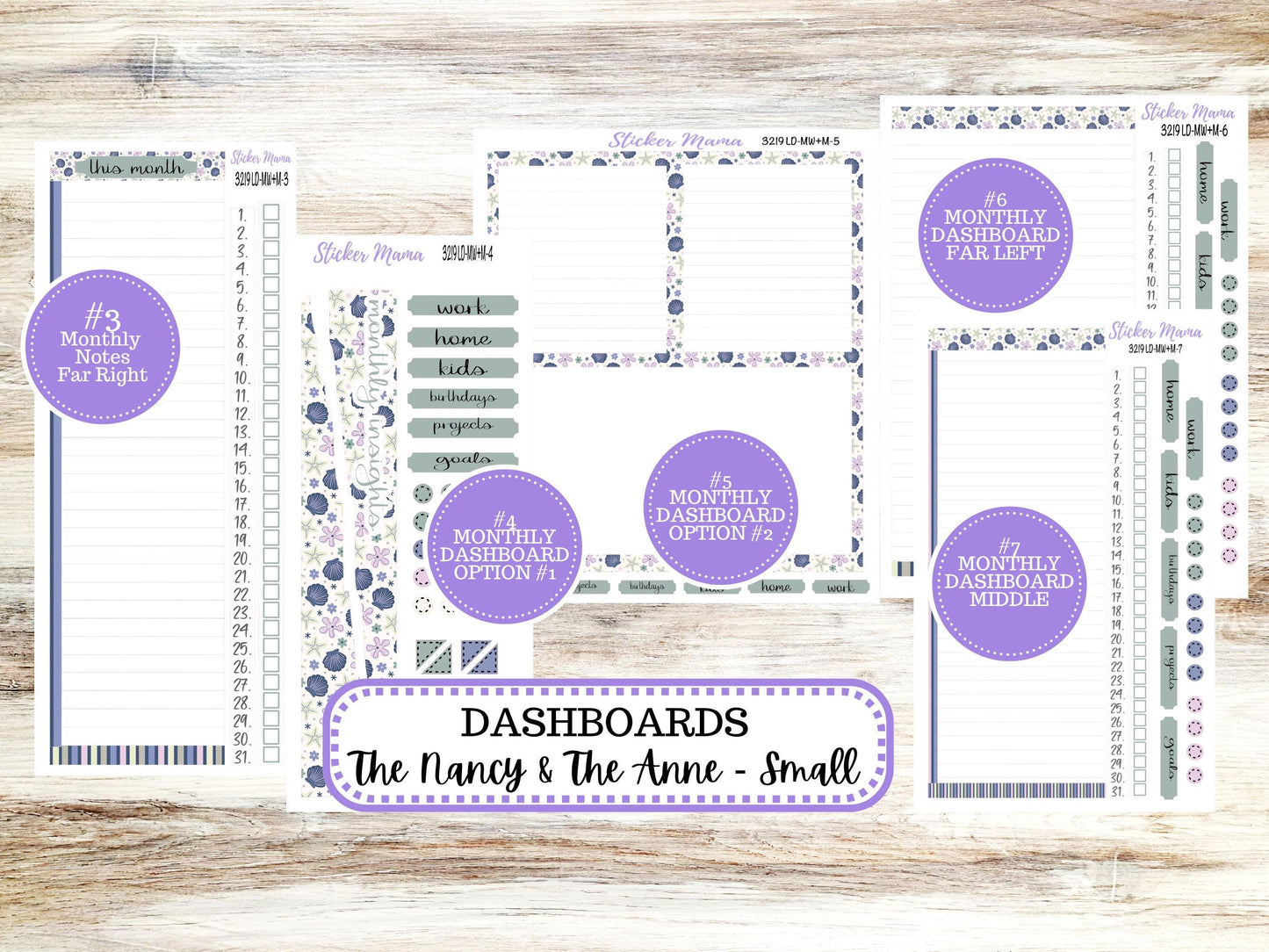 Laurel Denise Small Anne and Nancy Planner Sticker Kit | August 3219 Tropical Trinkets | 5-26
