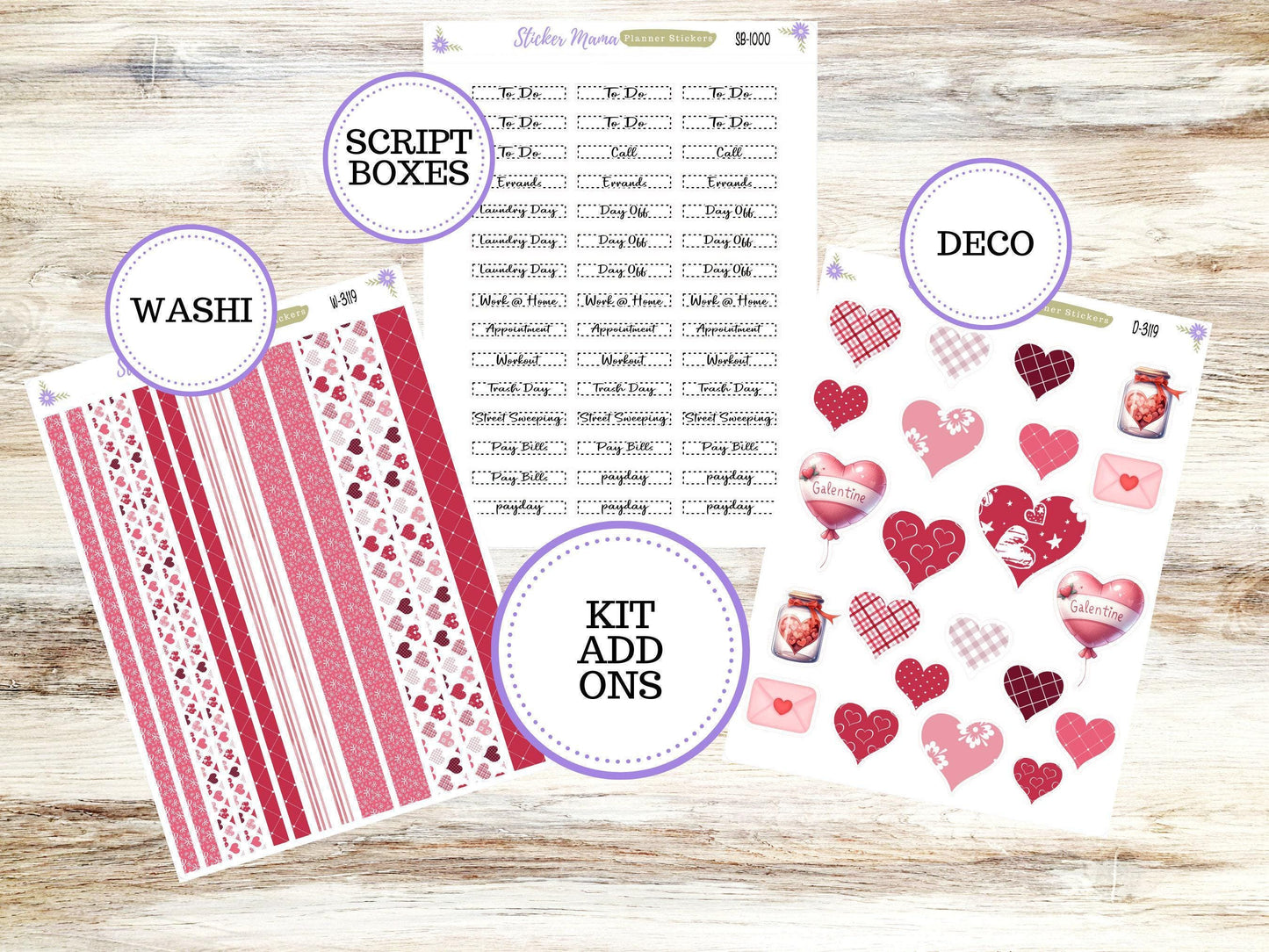 LAUREL DENISE PROJECT February Planner Kit #3119 || Heartfelt Joy || Laurel Denise Kit || Laurel Denise Stickers ||  || February ld