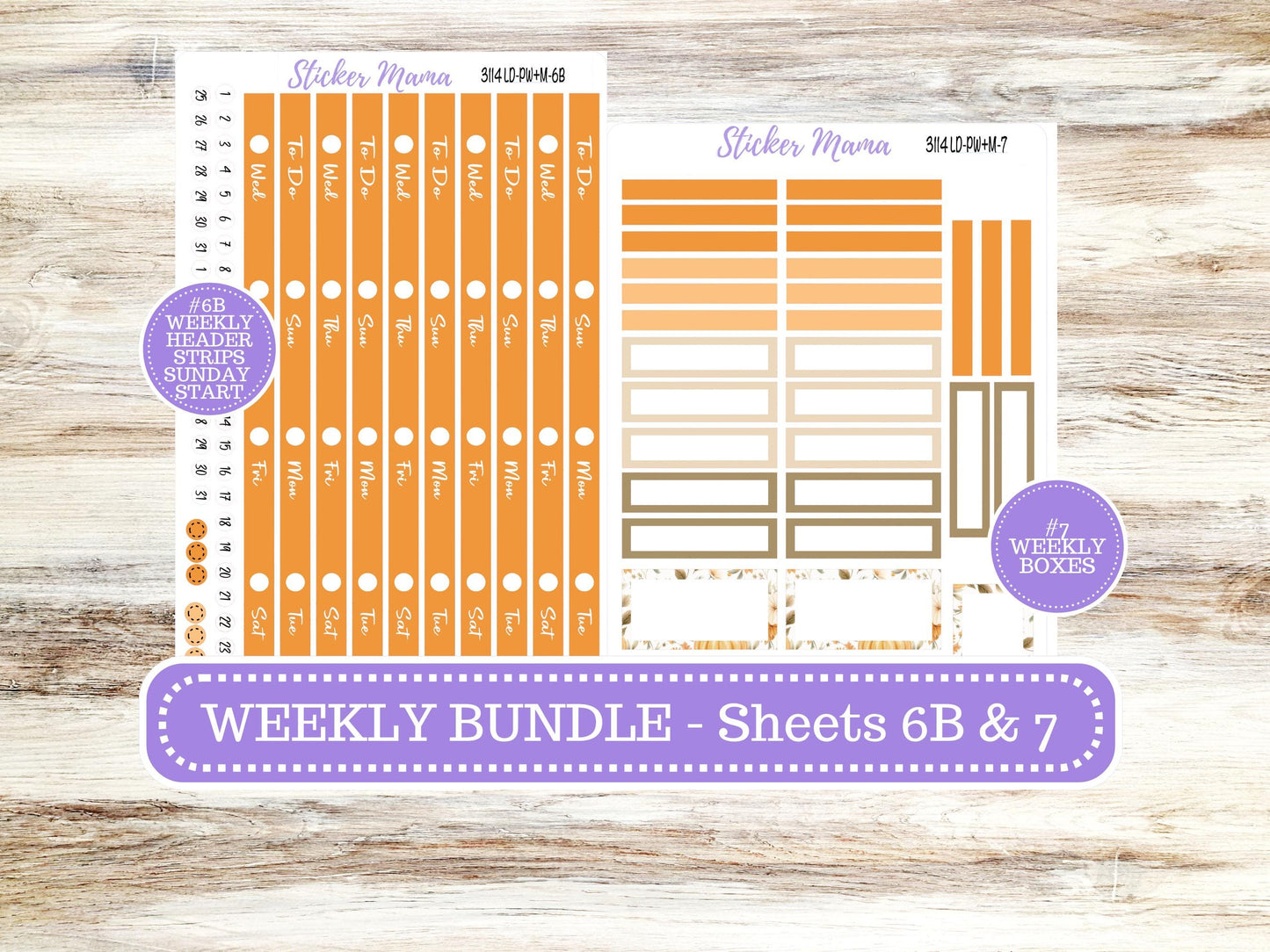 LAUREL DENISE PORTRAIT Weekly + Monthly September Planner Kit #3114 || Pumpkin Paradise || Laurel Denise Kit Portrait || June 25