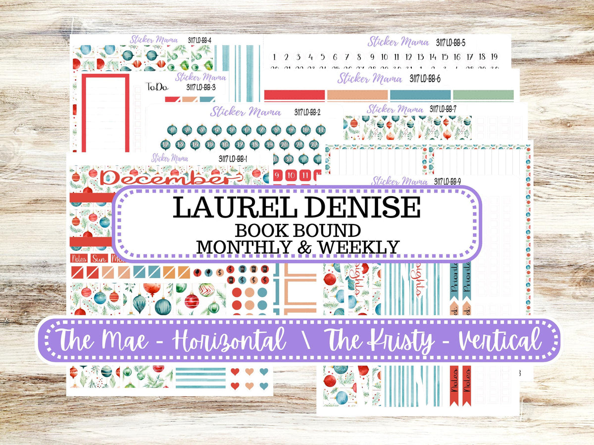 Laurel Denise Mae and Kristy Planner Sticker Kit | Book-Bound | BookBound | #3117 December |  9-25
