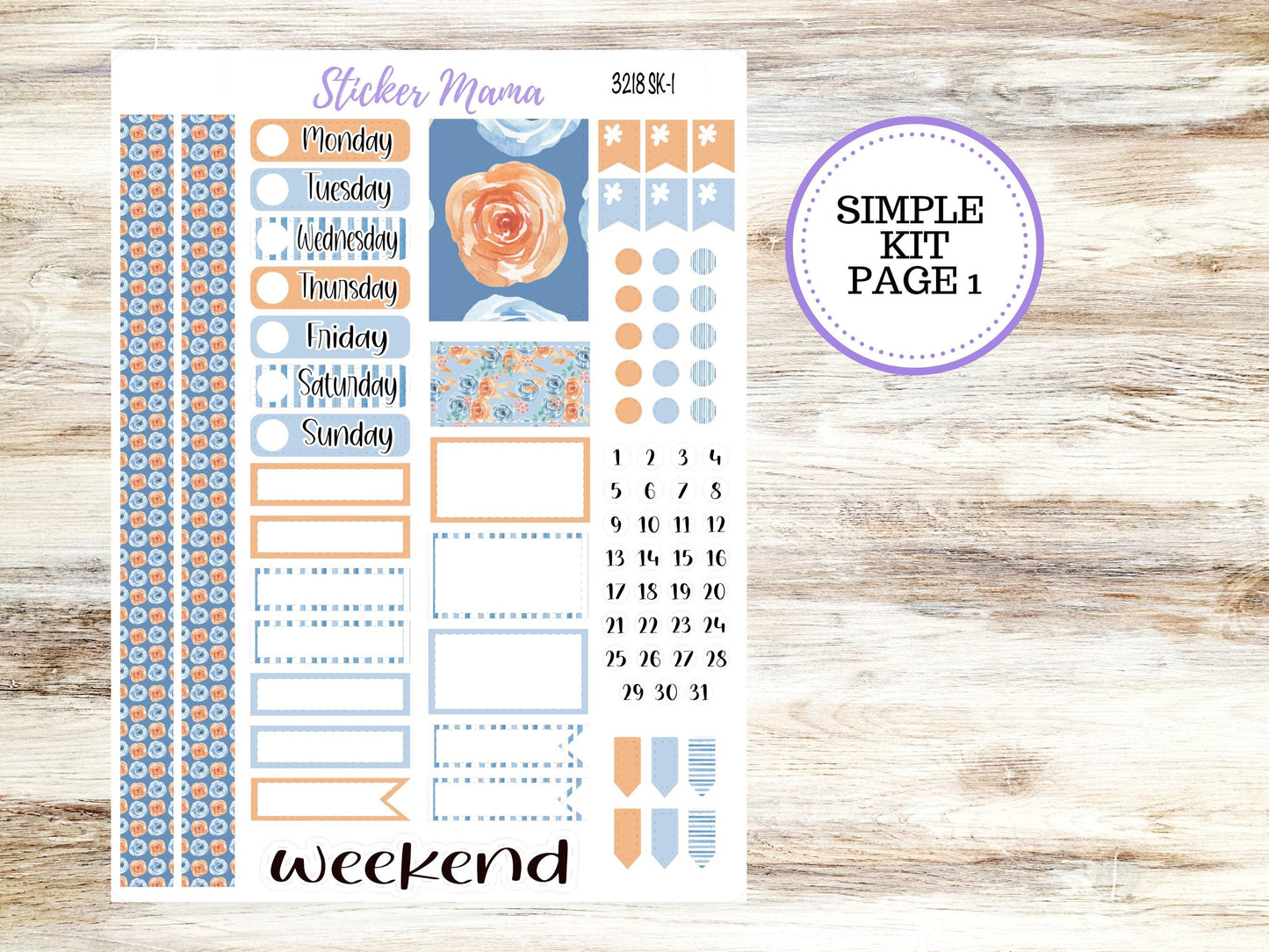 Simple Planner Sticker Kits | Blossom Breeze 3218
