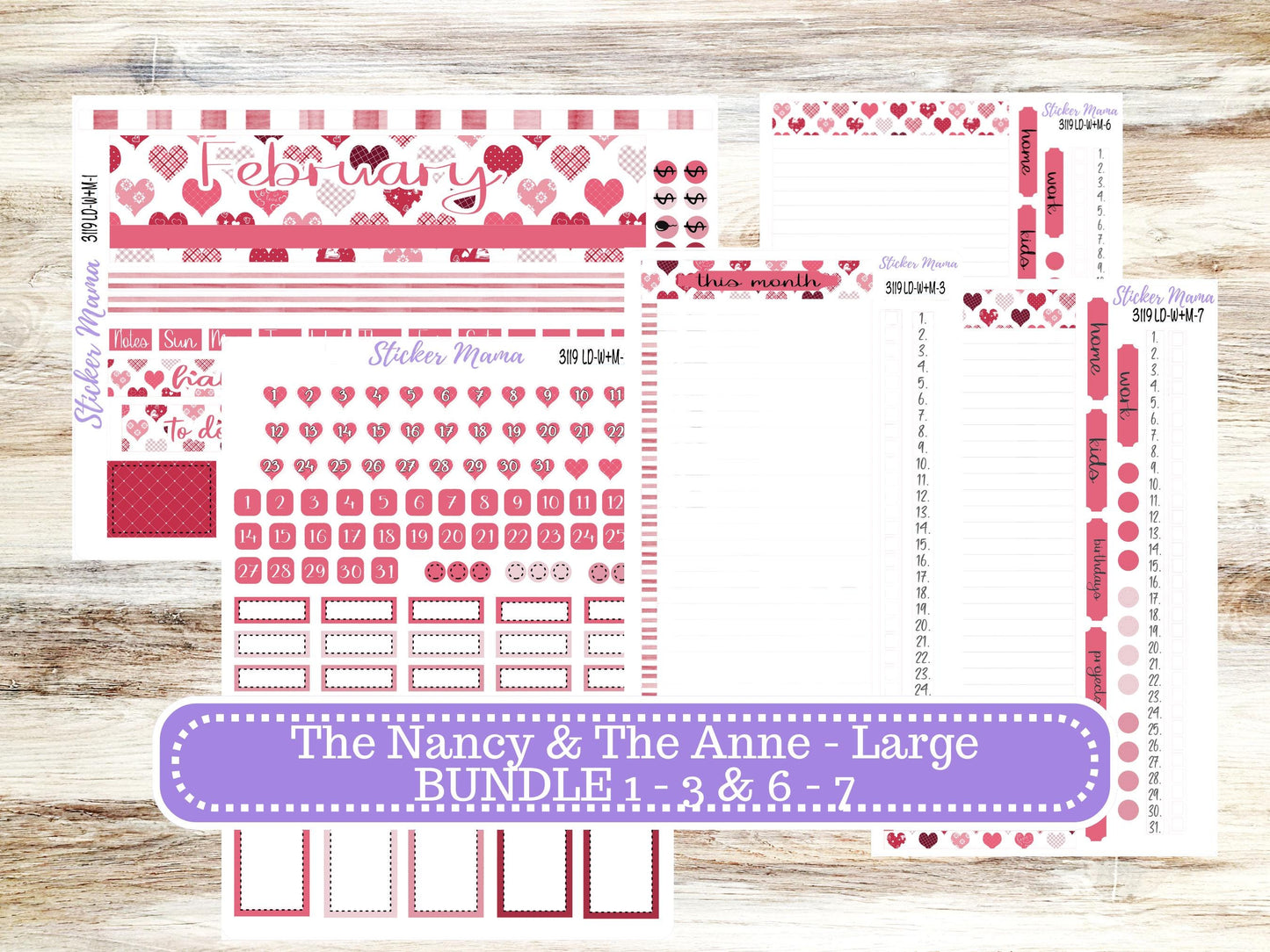 LD “The Nancy & Anne” Large || Week + Month PLANNER Monthly Kit #3119 || Laurel Denise Horizontal Vertical Kit || February || 10-25