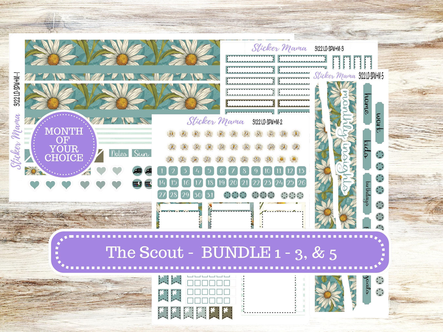 LD Small "The Scout" || PORTRAIT Weekly + Monthly Planner Kit #3122 || Vintage Bloom || Laurel Denise Kit Portrait  || 11-25