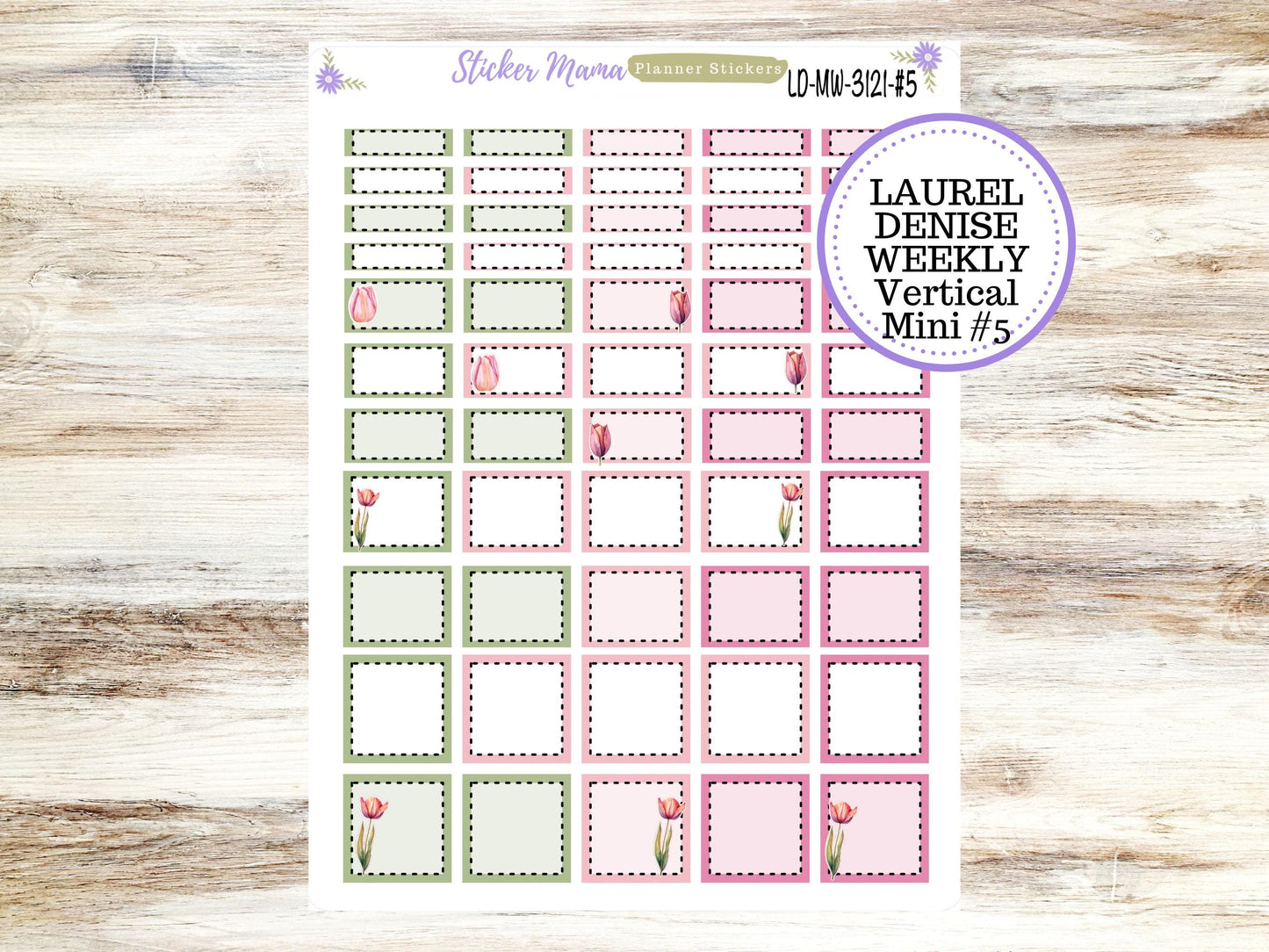 LAUREL DENISE MINI Planner Kit #3121 || Laurel Denise Kit || Laurel Denise Stickers || Laurel Denise Horizontal Vertical || Easter Petals