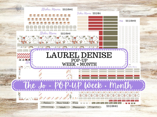 LD POP-UP Week+Month Planner Kit #3210 || The Jo || Frosty Friends || Laurel Denise Kit || Laurel Denise Stickers || Sept 25