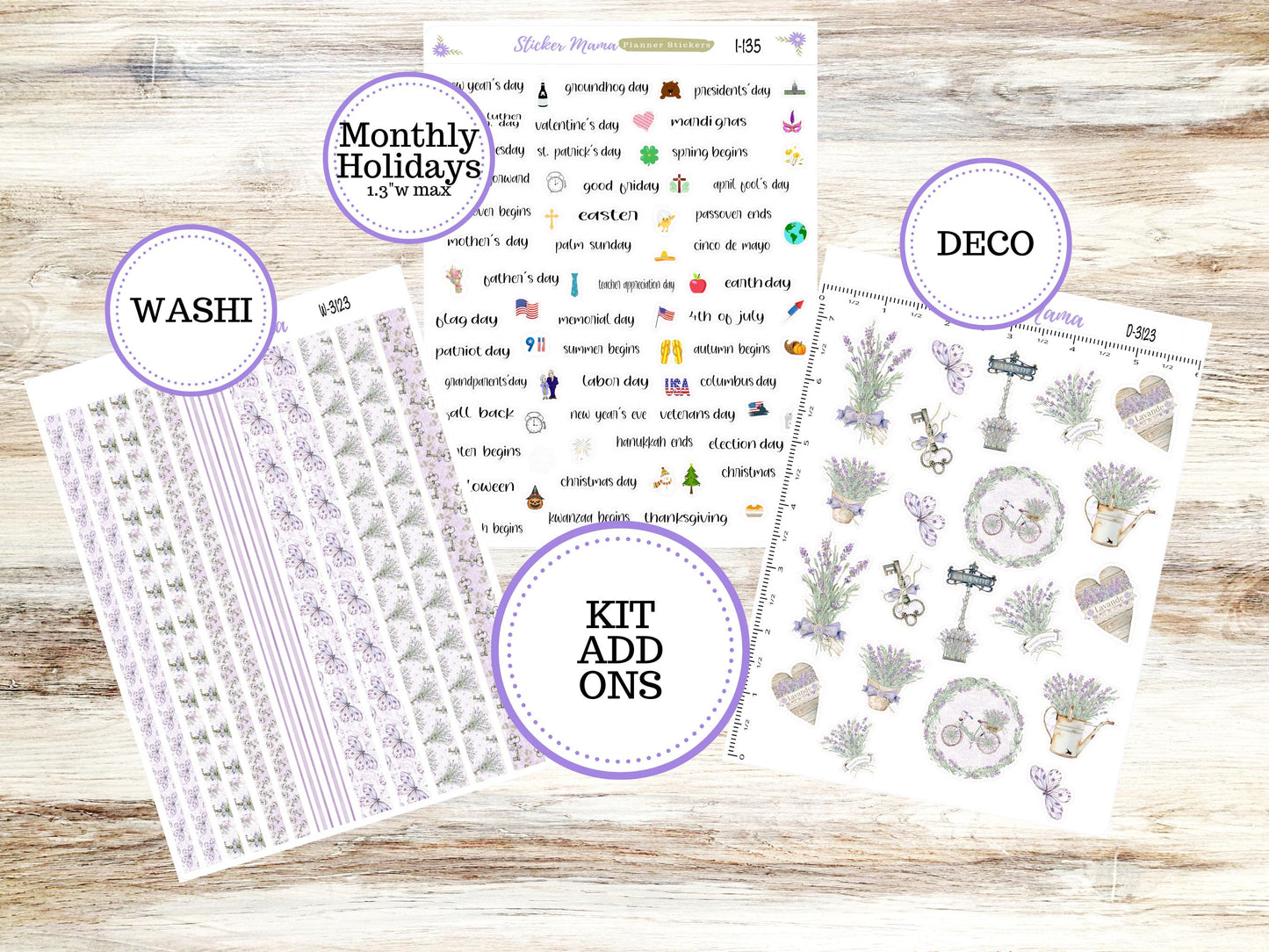 LAUREL DENISE BOOK BOUND Week+Month Planner Kit #3123 || Lavender Lust || Laurel Denise Kit || Laurel Denise Stickers || Bookbound April 25