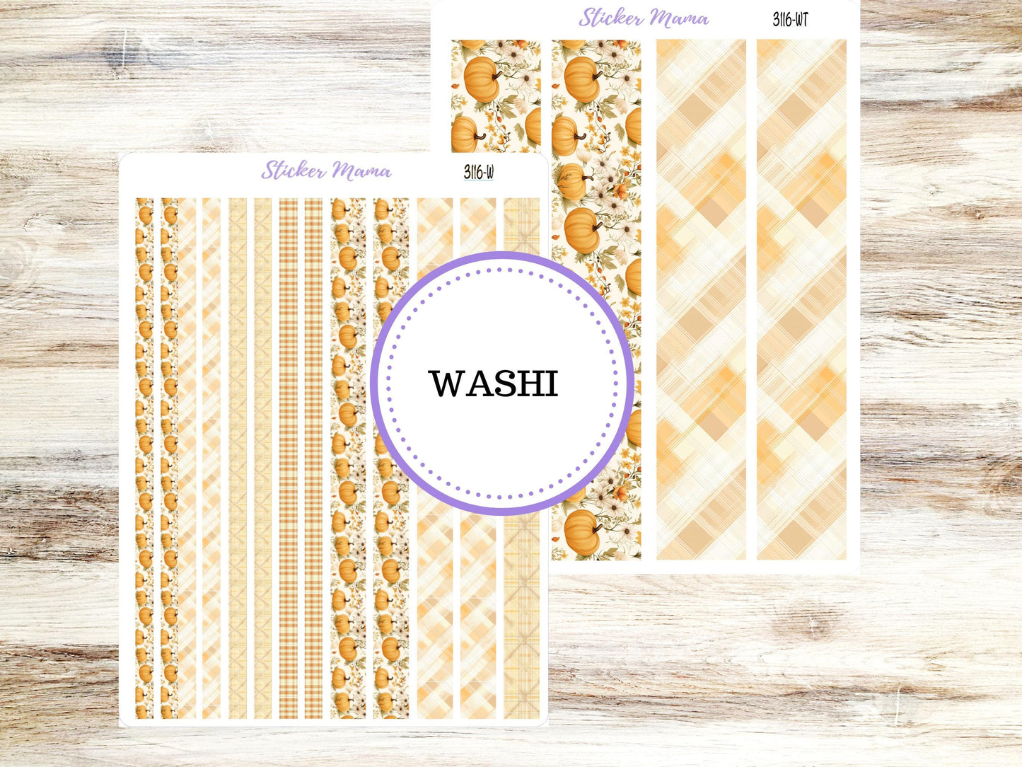 WASHI PLANNER STICKERS || 3116 || Pumpkin Spice || Washi Stickers || Planner Stickers || Washi for Planners