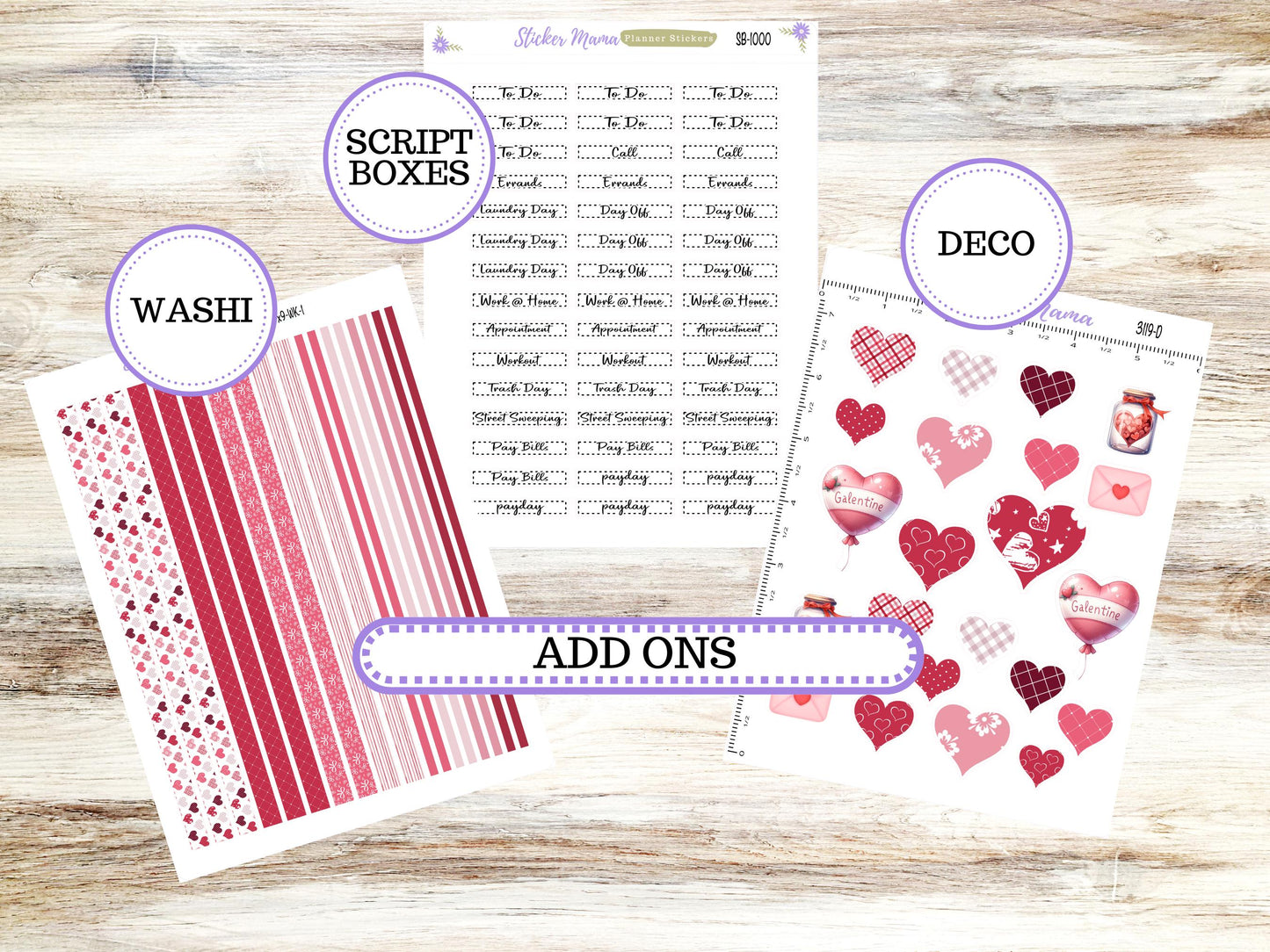 LD "The Rose" - Large Undated Sewn || 4 COLUMN Undated (formerly project undated). Planner Kit #3119 || February || 10-25