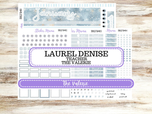 LD "The Valerie" || TEACHER Week + Month Planner Kit #3118 || January ||Laurel Denise Kit || Laurel Denise Teacher Planner || 10-25