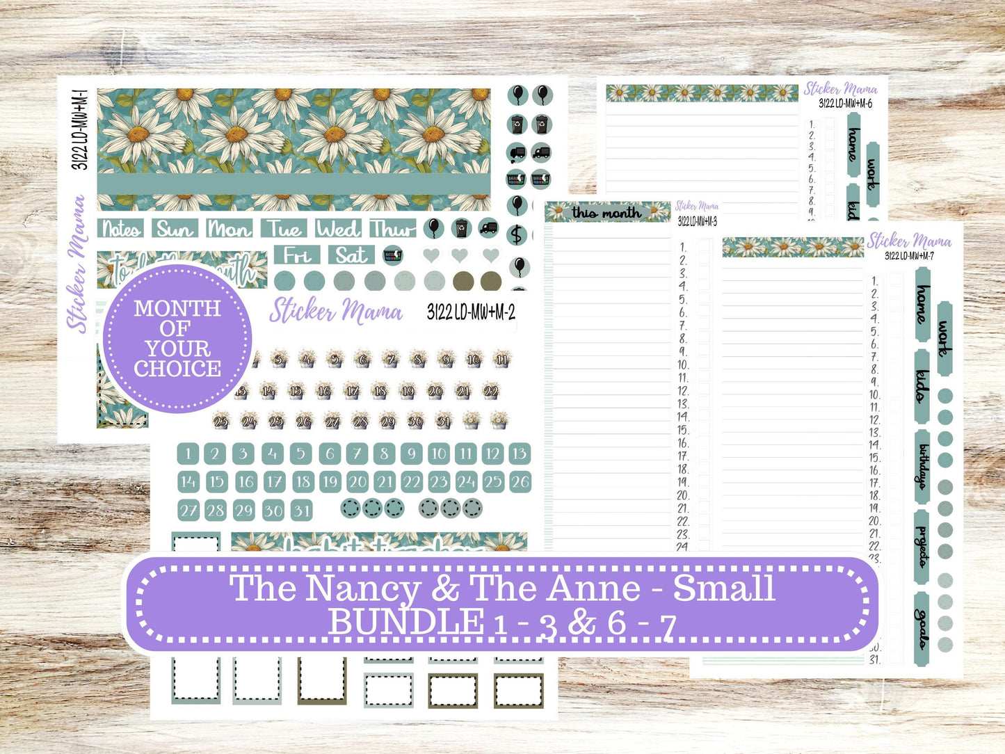 LD SMALL "The Anne" & "The Nancy" || Choose your own month || MINI Week + Month Planner #3122 || Laurel Denise Horizontal Vertical || 11-25