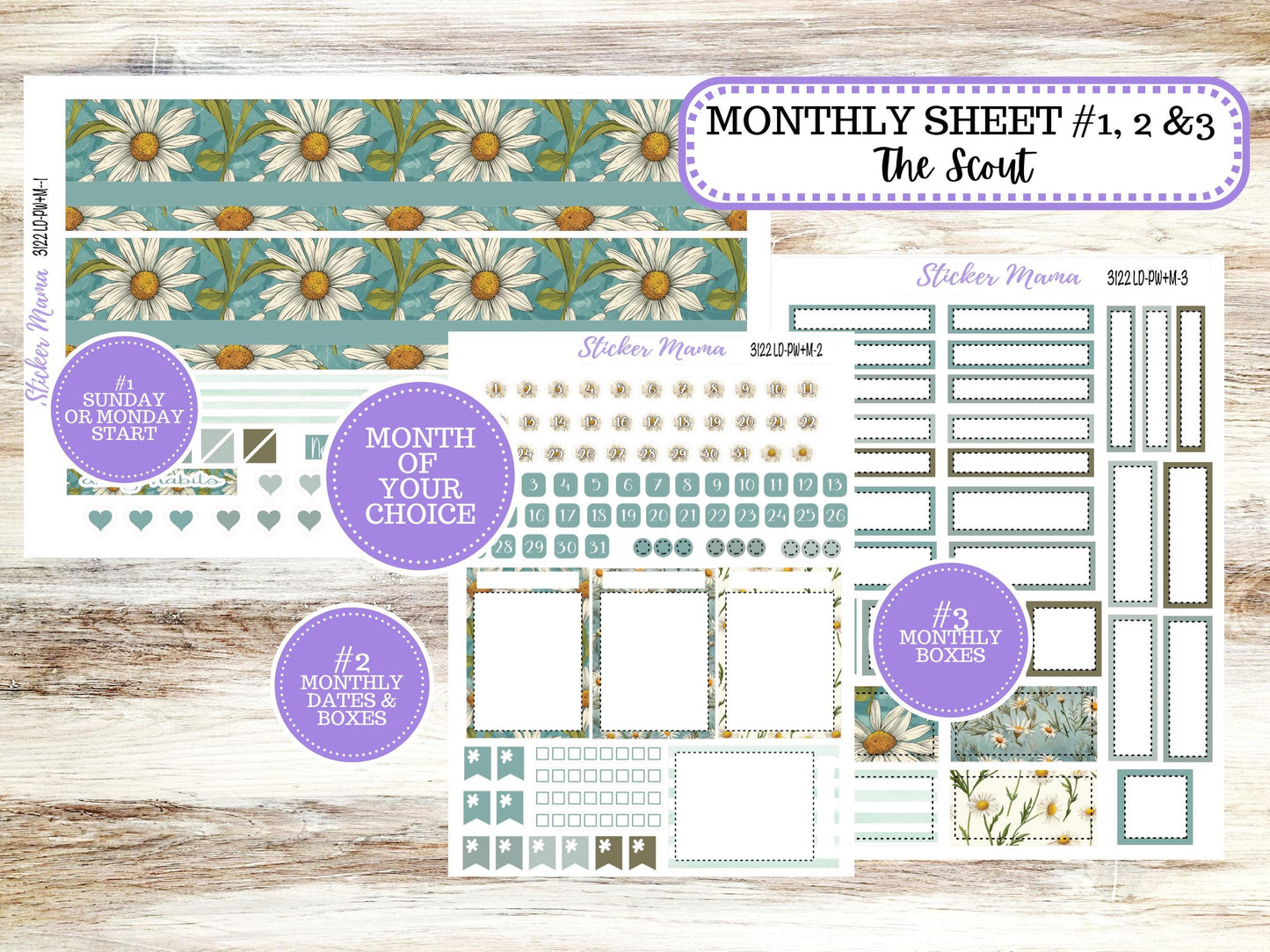 LD Large "The Scout" || PORTRAIT Weekly + Monthly Planner Kit #3122 || Vintage Bloom || Laurel Denise Kit Portrait  || 11-25