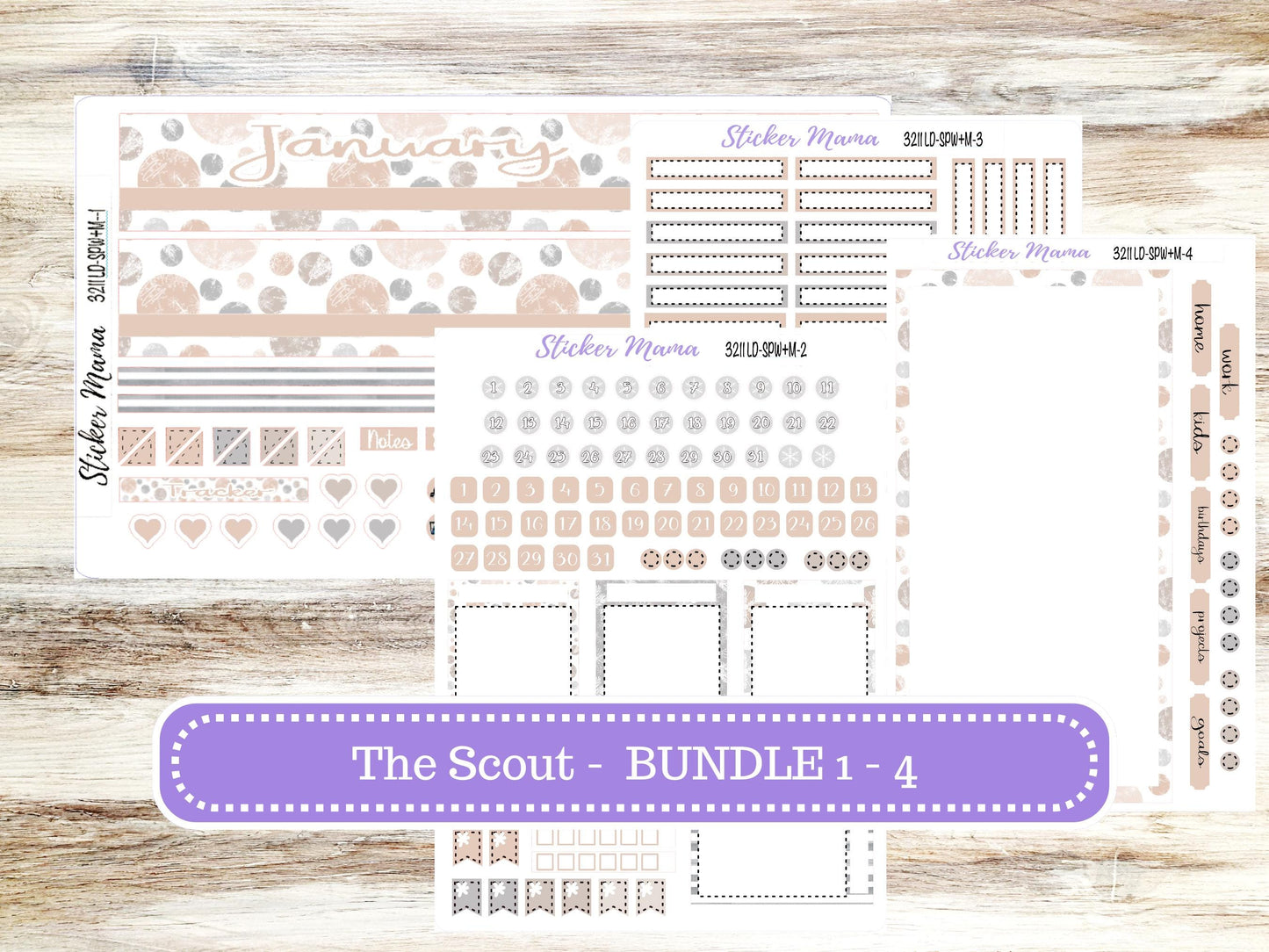 LD Small "The Scout" || PORTRAIT Weekly + Monthly Planner Kit #3211 || Pastel Wonderland  || Laurel Denise Kit Portrait || January || 10-25