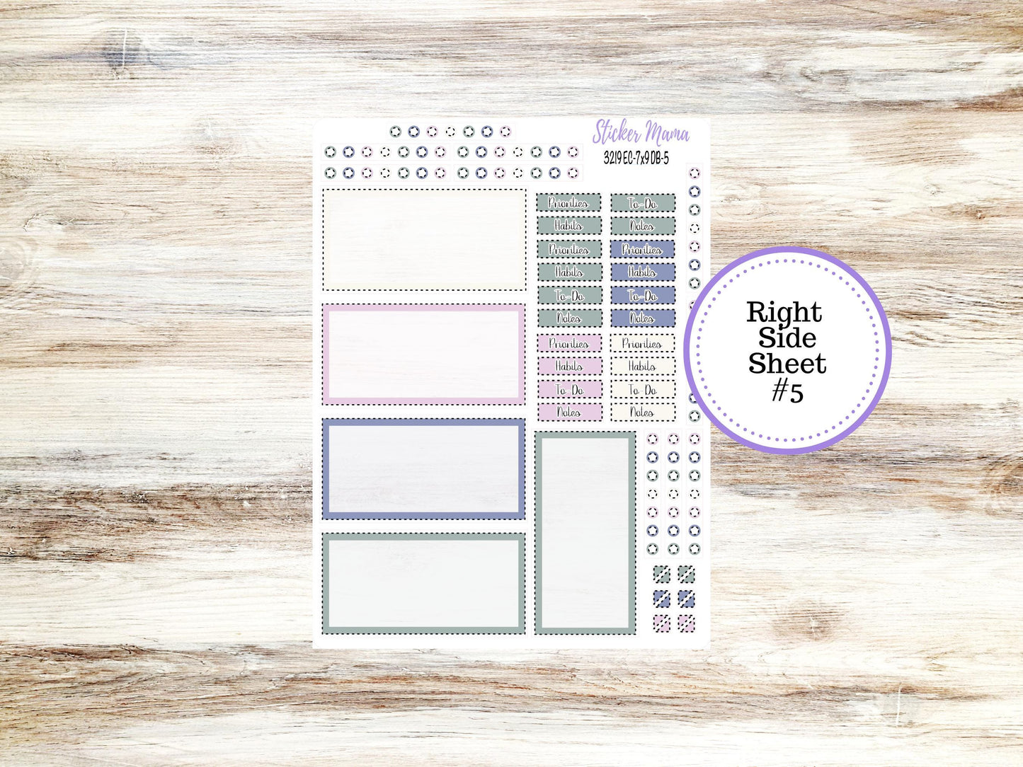 Erin Condren Dashboard Planner Sticker | Kit DB-3219 Tropical Trinkets
