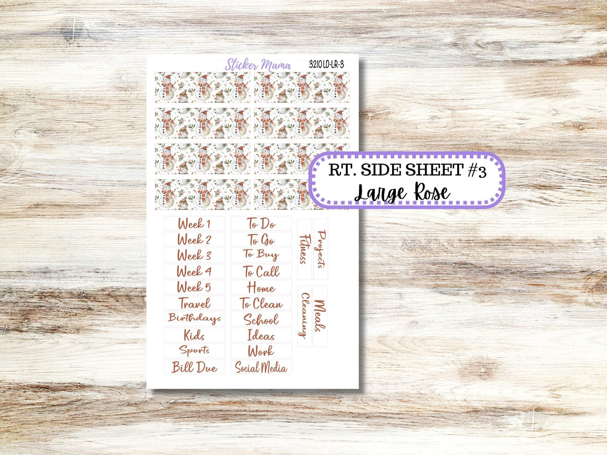 Laurel Denise Large Rose Planner Sticker Kit 3210 | December Frosty Friends | 9-26