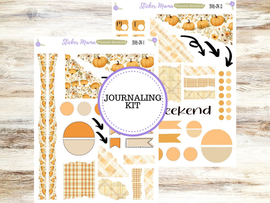 JOURNALING KIT  || #3116 ||  Pumpkin Spice  || Journal Planner || Planner Stickers || Journal Stickers