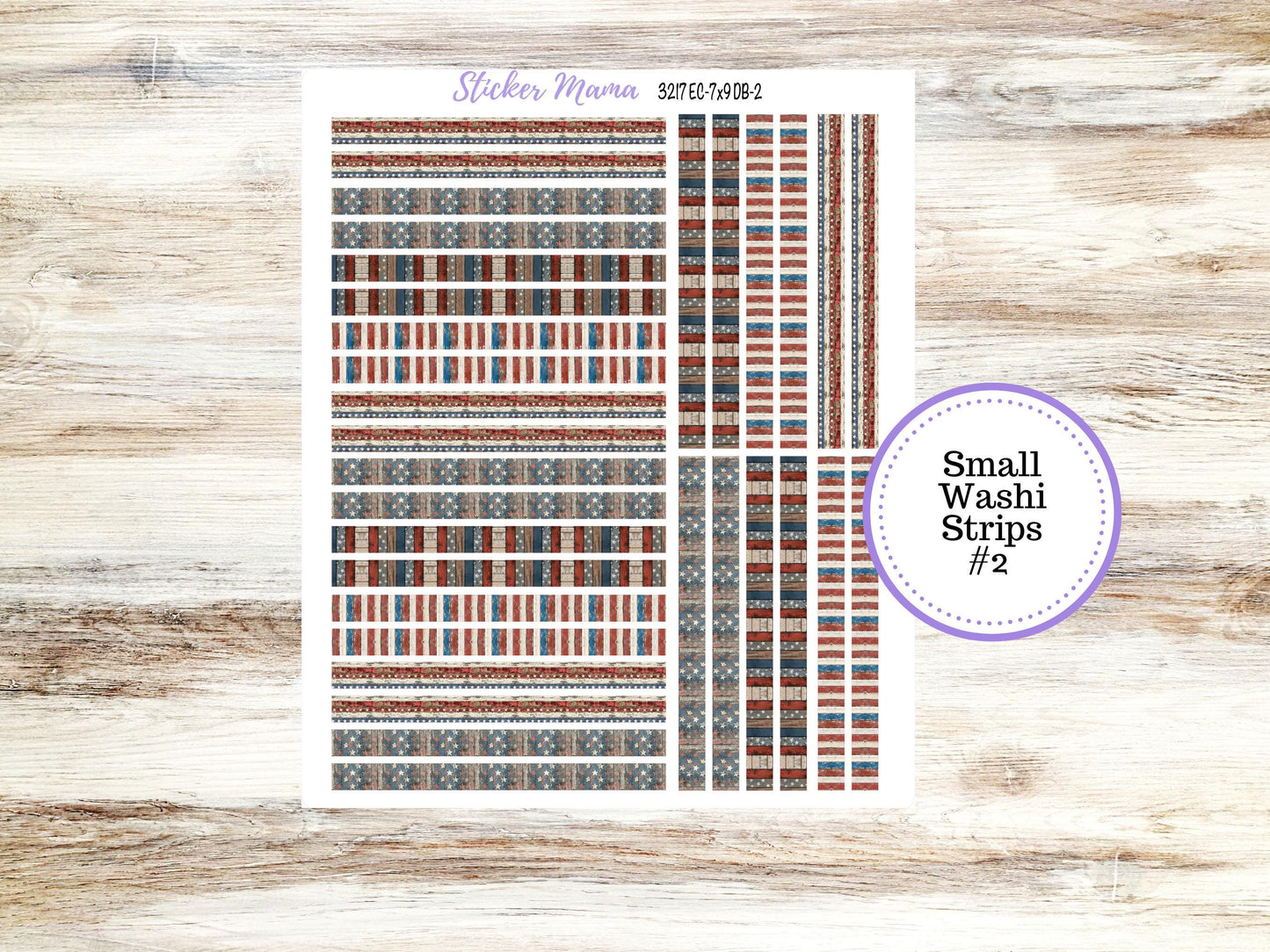 Erin Condren Dashboard Planner Sticker | Kit DB-3217 Old Glory