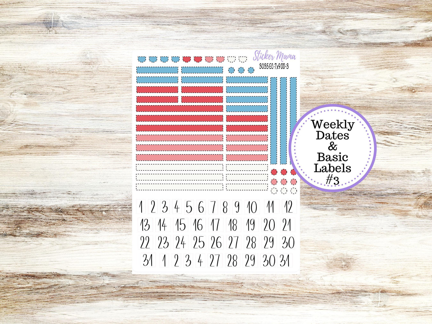 Erin Condren Daily Duo Planner Sticker Kit | 3035 American Dream