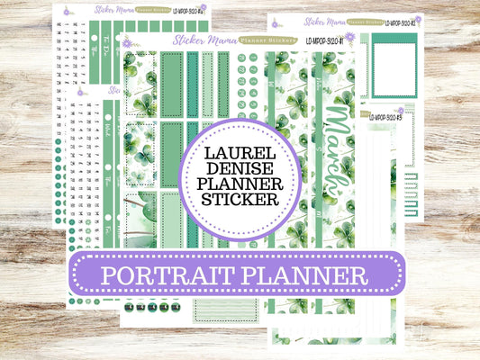 LAUREL DENISE PORTRAIT March Planner Kit #3120 || Shamrock Magic || Laurel Denise Kit || Laurel Denise Stickers ||  || March ld