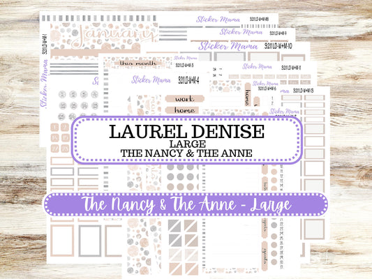 LD “The Nancy & Anne” Large || Week + Month PLANNER Monthly Kit #3211 || Laurel Denise Horizontal Vertical Kit || January || 10-25
